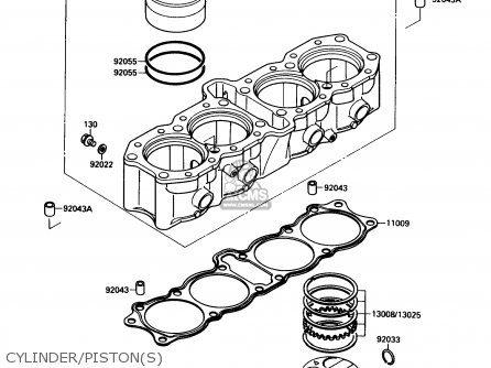 CYLINDER/PISTON(S) - ZX750H2 NINJA ZX7 1990 USA CALIFORNIA CANADA