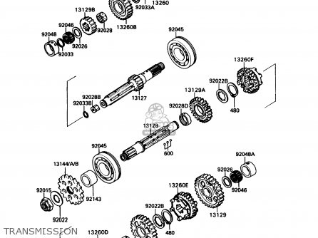 TRANSMISSION - ZX750H2 NINJA ZX7 1990 USA CALIFORNIA CANADA