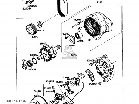 GENERATOR - ZX750H2 NINJA ZX7 1990 USA CALIFORNIA CANADA