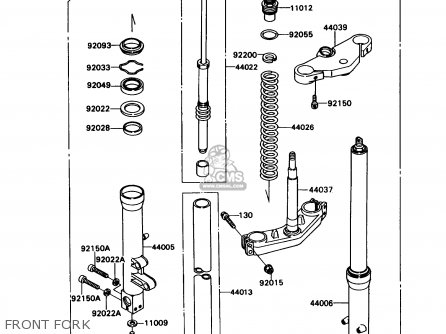 FRONT FORK - ZX750H2 NINJA ZX7 1990 USA CALIFORNIA CANADA