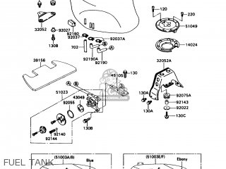 FUEL TANK - ZX750H2 NINJA ZX7 1990 USA CALIFORNIA CANADA