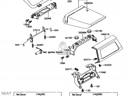 SEAT - ZX750H2 NINJA ZX7 1990 USA CALIFORNIA CANADA