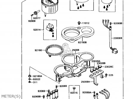 METER(S) - ZX750H2 NINJA ZX7 1990 USA CALIFORNIA CANADA