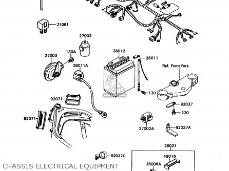 CHASSIS ELECTRICAL EQUIPMENT - ZX750H2 NINJA ZX7 1990 USA CALIFORNIA CANADA