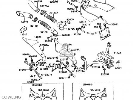 COWLING - ZX750H2 NINJA ZX7 1990 USA CALIFORNIA CANADA