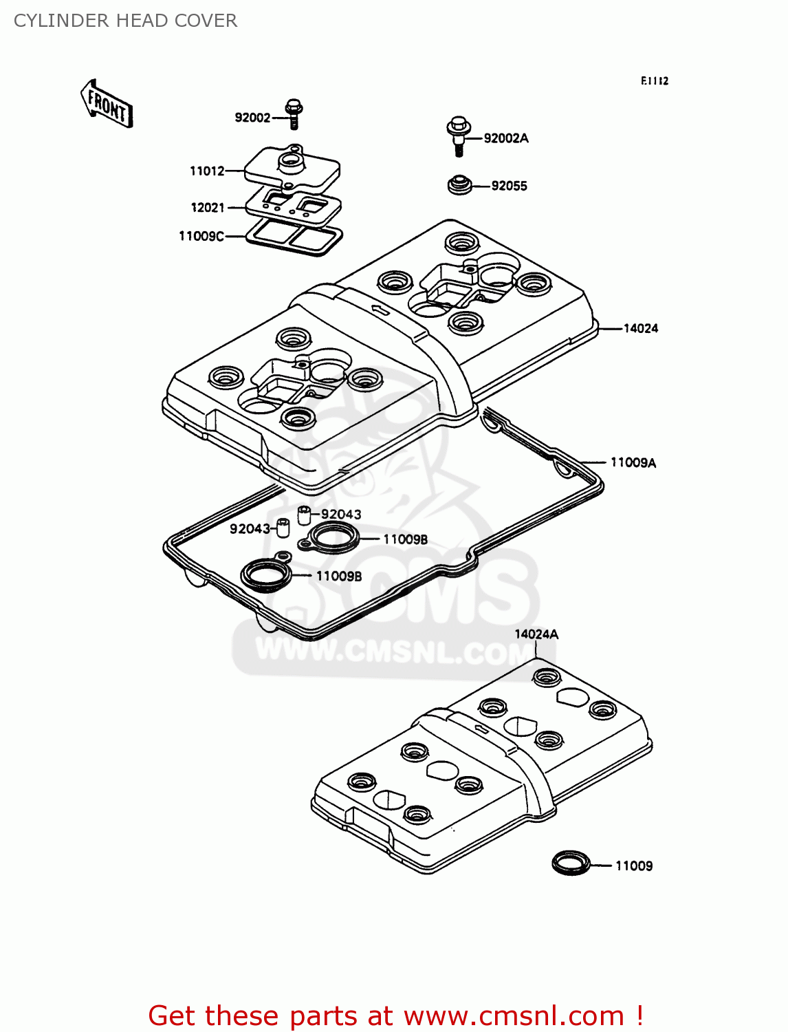 CYLINDER HEAD COVER ZX750H2 ZXR750 1990 EUROPE UK FR AR FG GR IT NR SD SP ST