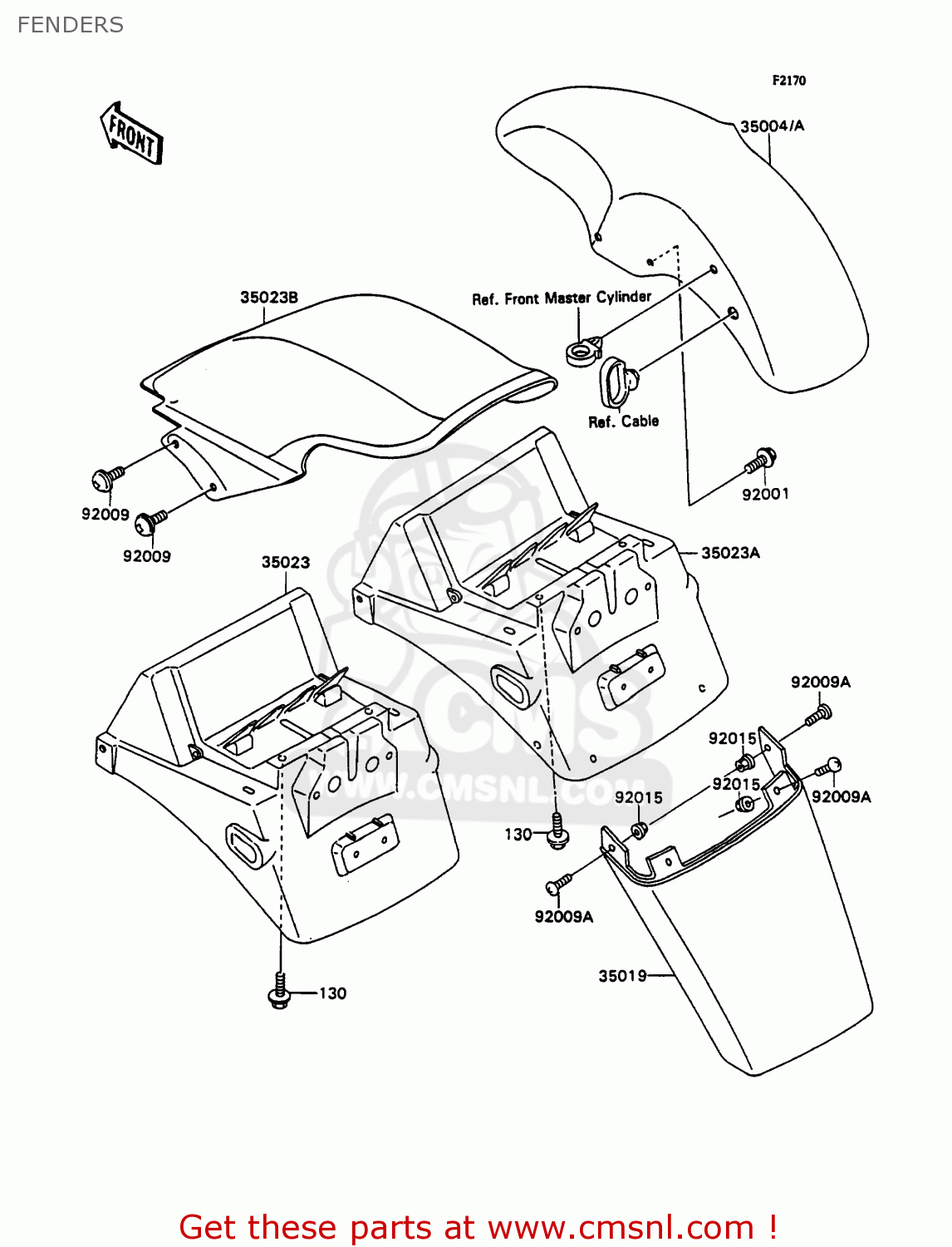 FENDERS ZX750H2 ZXR750 1990 EUROPE UK FR AR FG GR IT NR SD SP ST
