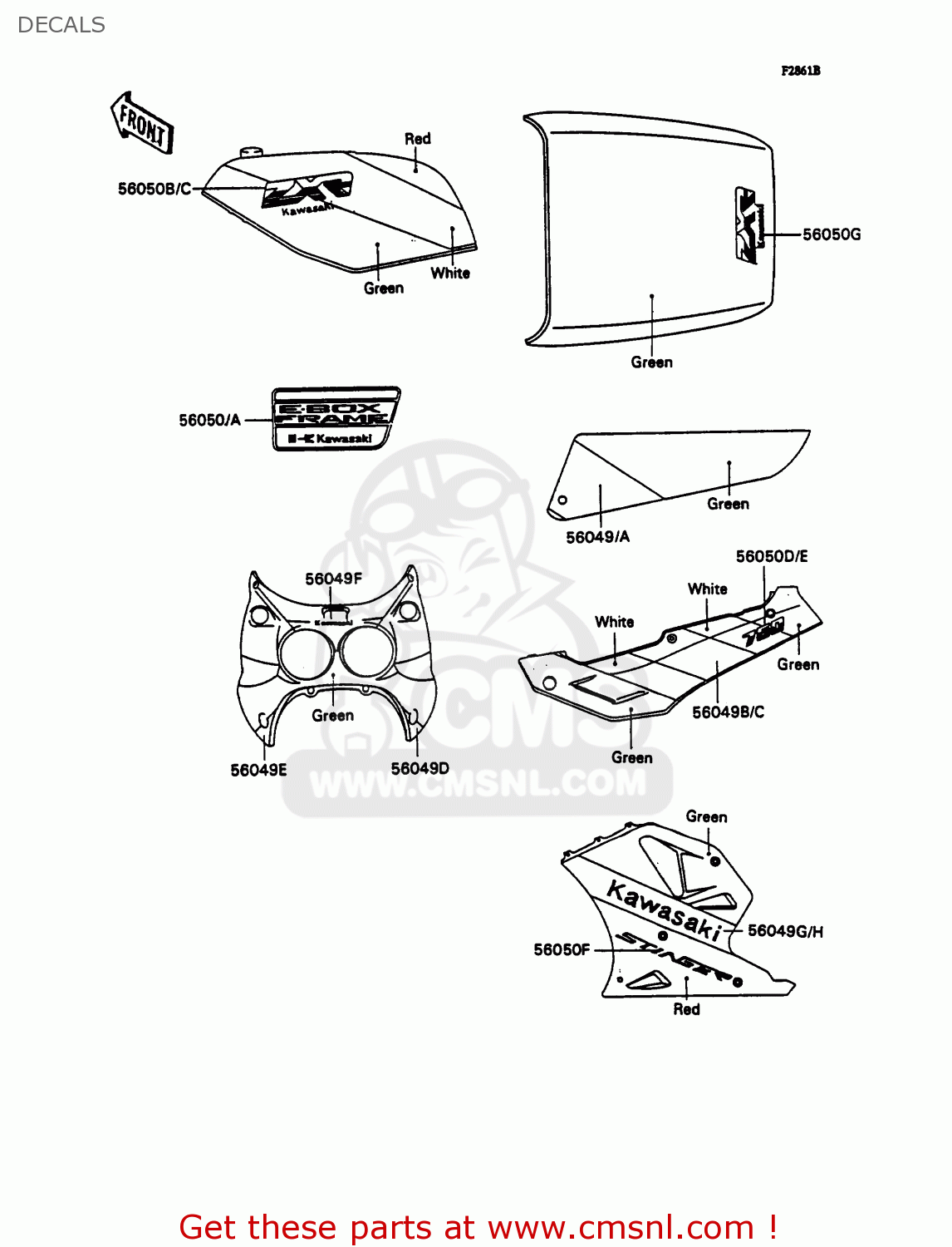 DECALS ZX750H2 ZXR750 1990 EUROPE UK FR AR FG GR IT NR SD SP ST