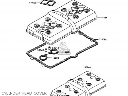 CYLINDER HEAD COVER - ZX750H2 ZXR750 1990 EUROPE UK FR AR FG GR IT NR SD SP ST
