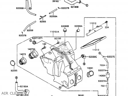 AIR CLEANER - ZX750H2 ZXR750 1990 EUROPE UK FR AR FG GR IT NR SD SP ST