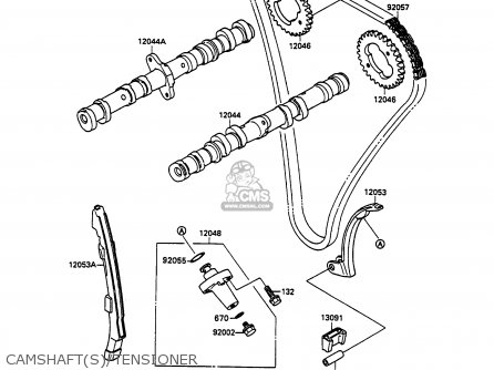 CAMSHAFT(S)/TENSIONER - ZX750H2 ZXR750 1990 EUROPE UK FR AR FG GR IT NR SD SP ST