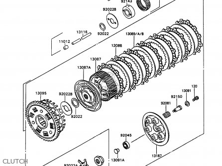 CLUTCH - ZX750H2 ZXR750 1990 EUROPE UK FR AR FG GR IT NR SD SP ST