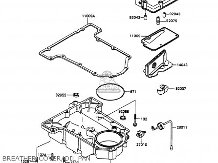 BREATHER COVER/OIL PAN - ZX750H2 ZXR750 1990 EUROPE UK FR AR FG GR IT NR SD SP ST