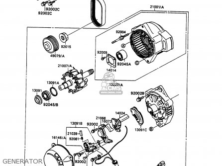 GENERATOR - ZX750H2 ZXR750 1990 EUROPE UK FR AR FG GR IT NR SD SP ST