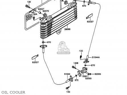 OIL COOLER - ZX750H2 ZXR750 1990 EUROPE UK FR AR FG GR IT NR SD SP ST