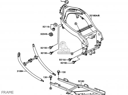 FRAME - ZX750H2 ZXR750 1990 EUROPE UK FR AR FG GR IT NR SD SP ST