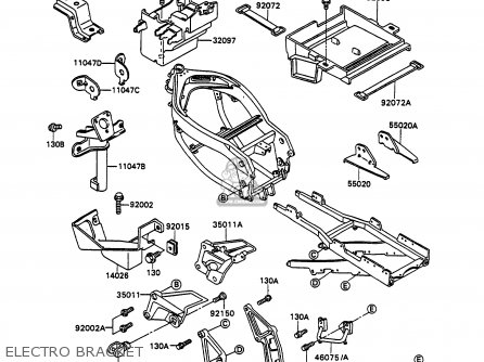 ELECTRO BRACKET - ZX750H2 ZXR750 1990 EUROPE UK FR AR FG GR IT NR SD SP ST