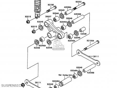 SUSPENSION - ZX750H2 ZXR750 1990 EUROPE UK FR AR FG GR IT NR SD SP ST