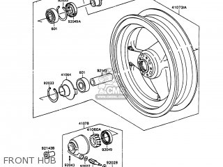 FRONT HUB - ZX750H2 ZXR750 1990 EUROPE UK FR AR FG GR IT NR SD SP ST