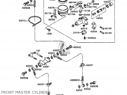 FRONT MASTER CYLINDER - ZX750H2 ZXR750 1990 EUROPE UK FR AR FG GR IT NR SD SP ST