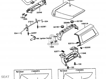 SEAT - ZX750H2 ZXR750 1990 EUROPE UK FR AR FG GR IT NR SD SP ST