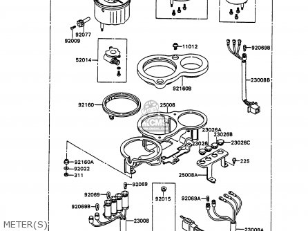 METER(S) - ZX750H2 ZXR750 1990 EUROPE UK FR AR FG GR IT NR SD SP ST