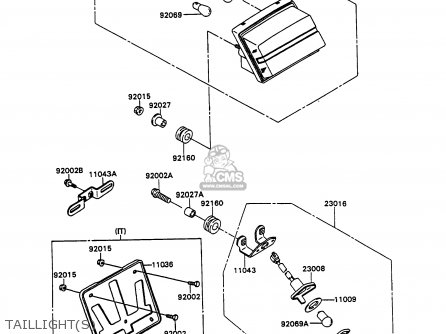 TAILLIGHT(S) - ZX750H2 ZXR750 1990 EUROPE UK FR AR FG GR IT NR SD SP ST