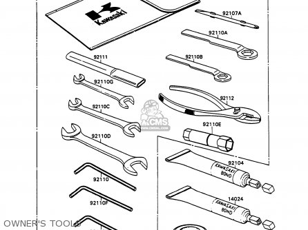 OWNER'S TOOLS - ZX750H2 ZXR750 1990 EUROPE UK FR AR FG GR IT NR SD SP ST