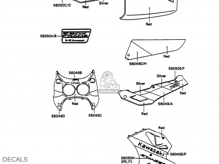 DECALS - ZX750H2 ZXR750 1990 EUROPE UK FR AR FG GR IT NR SD SP ST