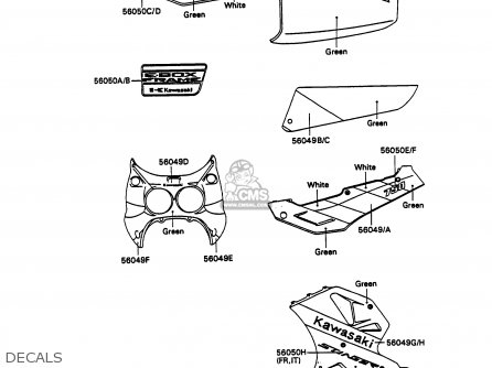 DECALS - ZX750H2 ZXR750 1990 EUROPE UK FR AR FG GR IT NR SD SP ST
