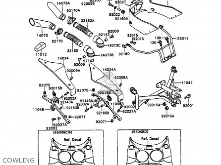 COWLING - ZX750H2 ZXR750 1990 EUROPE UK FR AR FG GR IT NR SD SP ST