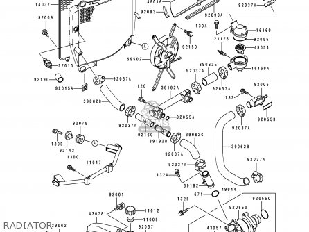 RADIATOR - ZX750J1 NINJA ZX7 1991 USA CALIFORNIA CANADA