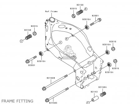 FRAME FITTING - ZX750J1 NINJA ZX7 1991 USA CALIFORNIA CANADA