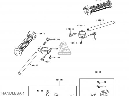 HANDLEBAR - ZX750J1 NINJA ZX7 1991 USA CALIFORNIA CANADA