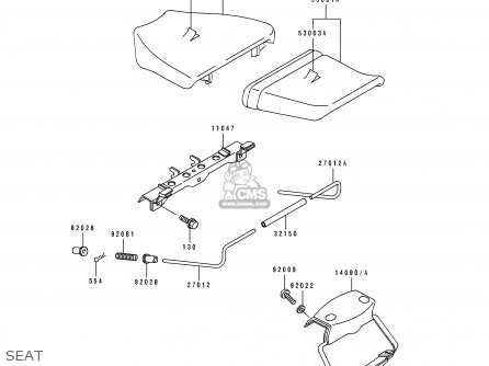 SEAT - ZX750J1 NINJA ZX7 1991 USA CALIFORNIA CANADA