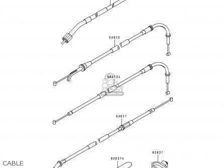 CABLE - ZX750J1 NINJA ZX7 1991 USA CALIFORNIA CANADA