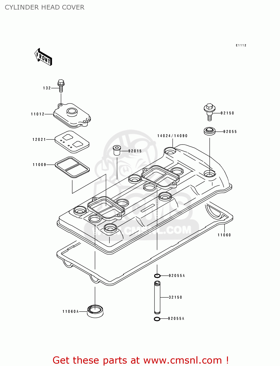 CYLINDER HEAD COVER ZX750J1 ZXR750 1991 EUROPE UK FR AR FG GR IT NR SD SP ST