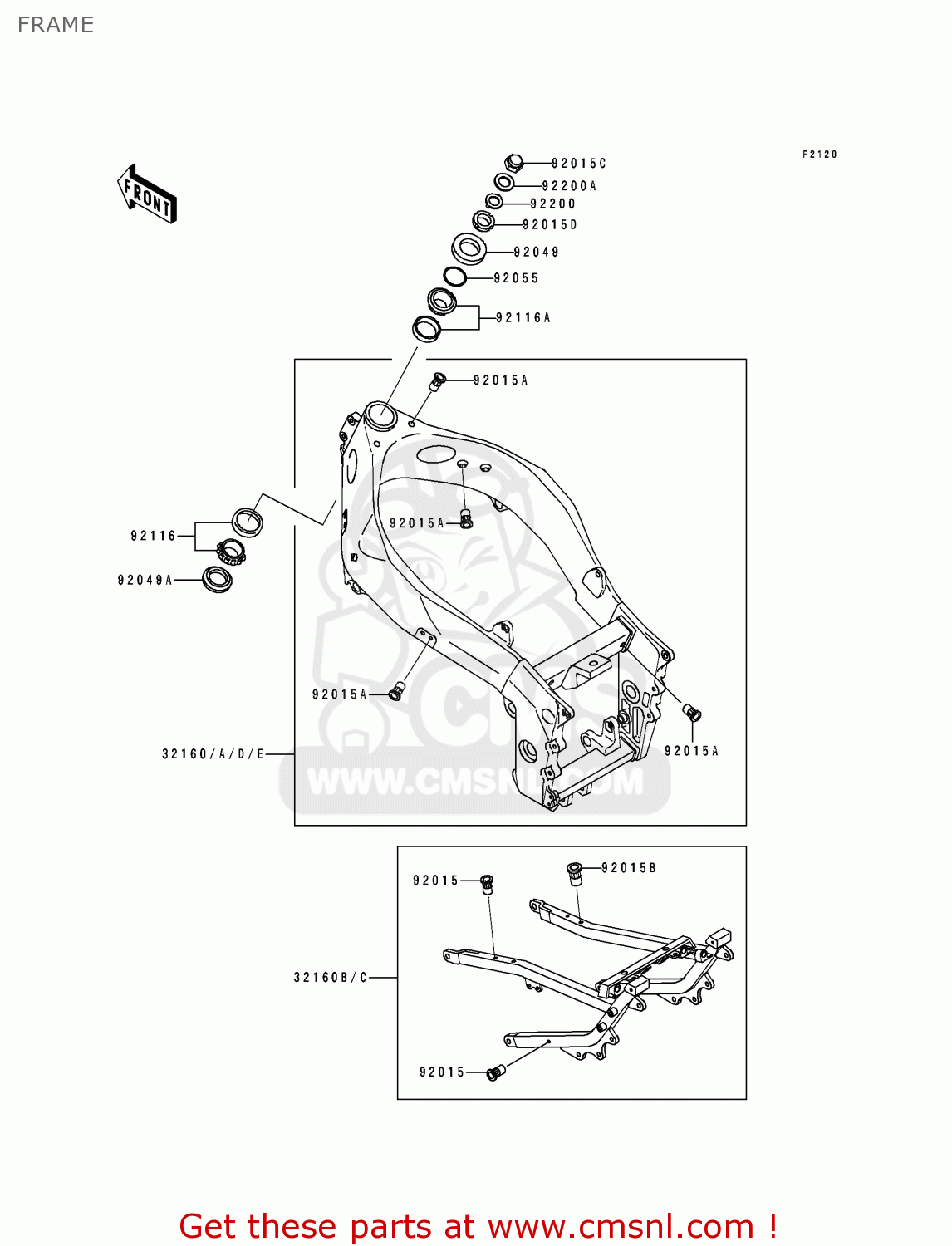 FRAME ZX750J1 ZXR750 1991 EUROPE UK FR AR FG GR IT NR SD SP ST