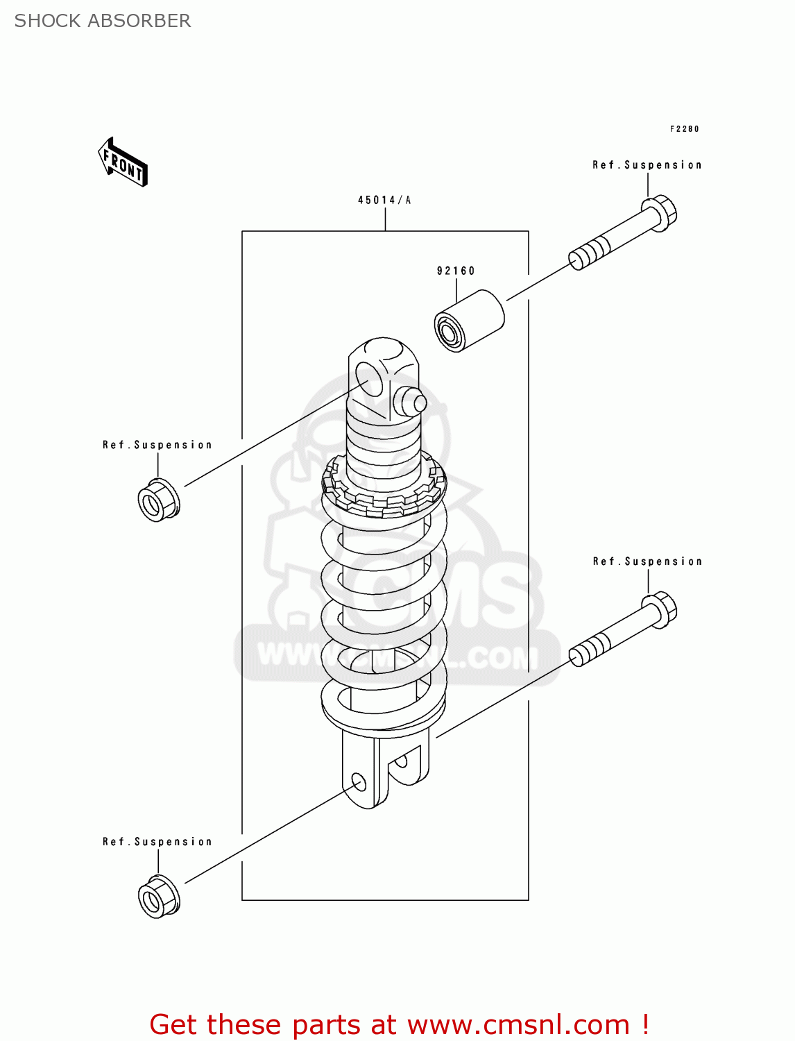 SHOCK ABSORBER ZX750J1 ZXR750 1991 EUROPE UK FR AR FG GR IT NR SD SP ST