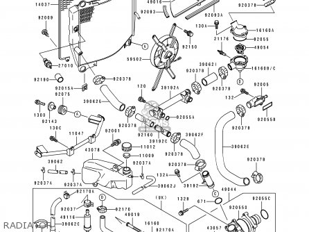 RADIATOR - ZX750J1 ZXR750 1991 EUROPE UK FR AR FG GR IT NR SD SP ST
