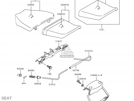 SEAT - ZX750J1 ZXR750 1991 EUROPE UK FR AR FG GR IT NR SD SP ST