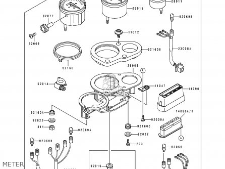 METER - ZX750J1 ZXR750 1991 EUROPE UK FR AR FG GR IT NR SD SP ST