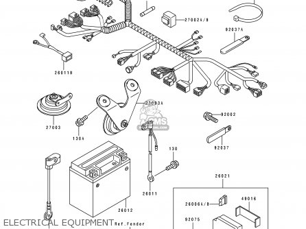 ELECTRICAL EQUIPMENT - ZX750J1 ZXR750 1991 EUROPE UK FR AR FG GR IT NR SD SP ST