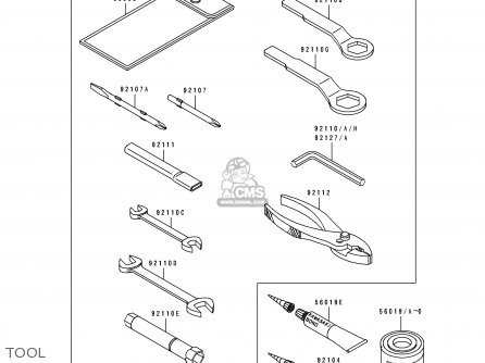 TOOL - ZX750J1 ZXR750 1991 EUROPE UK FR AR FG GR IT NR SD SP ST