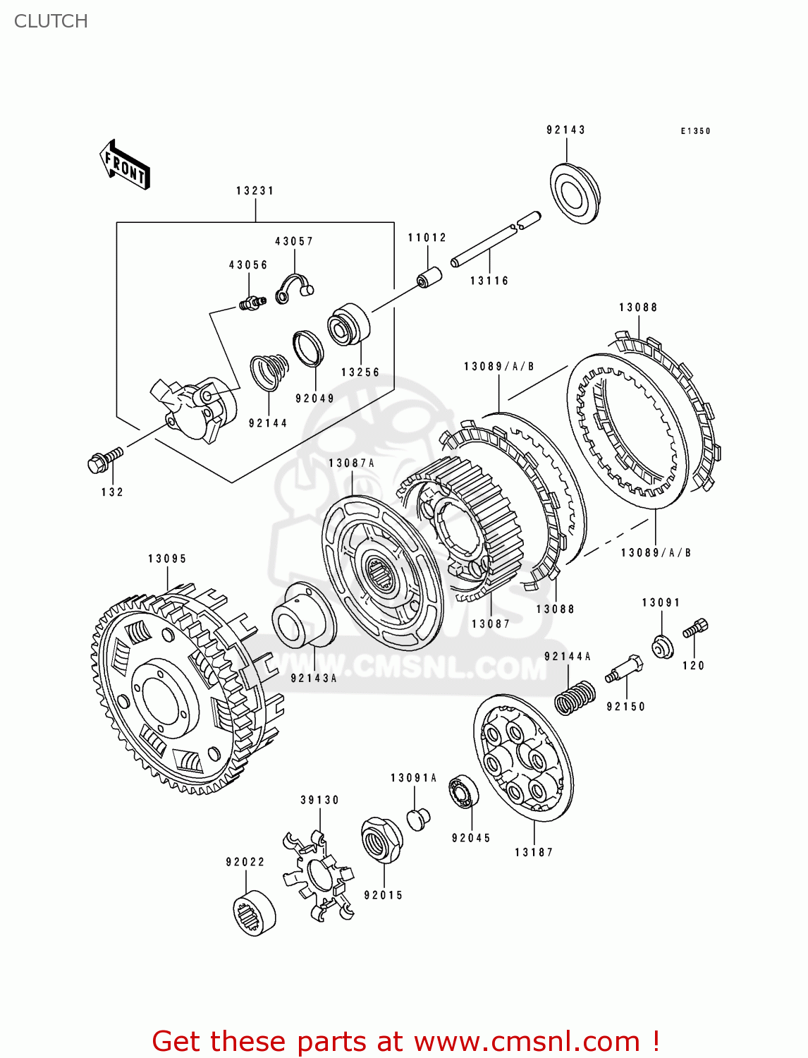 Kawasaki ZX750J2 NINJA ZX7 1992 USA CALIFORNIA CANADA CLUTCH - buy 