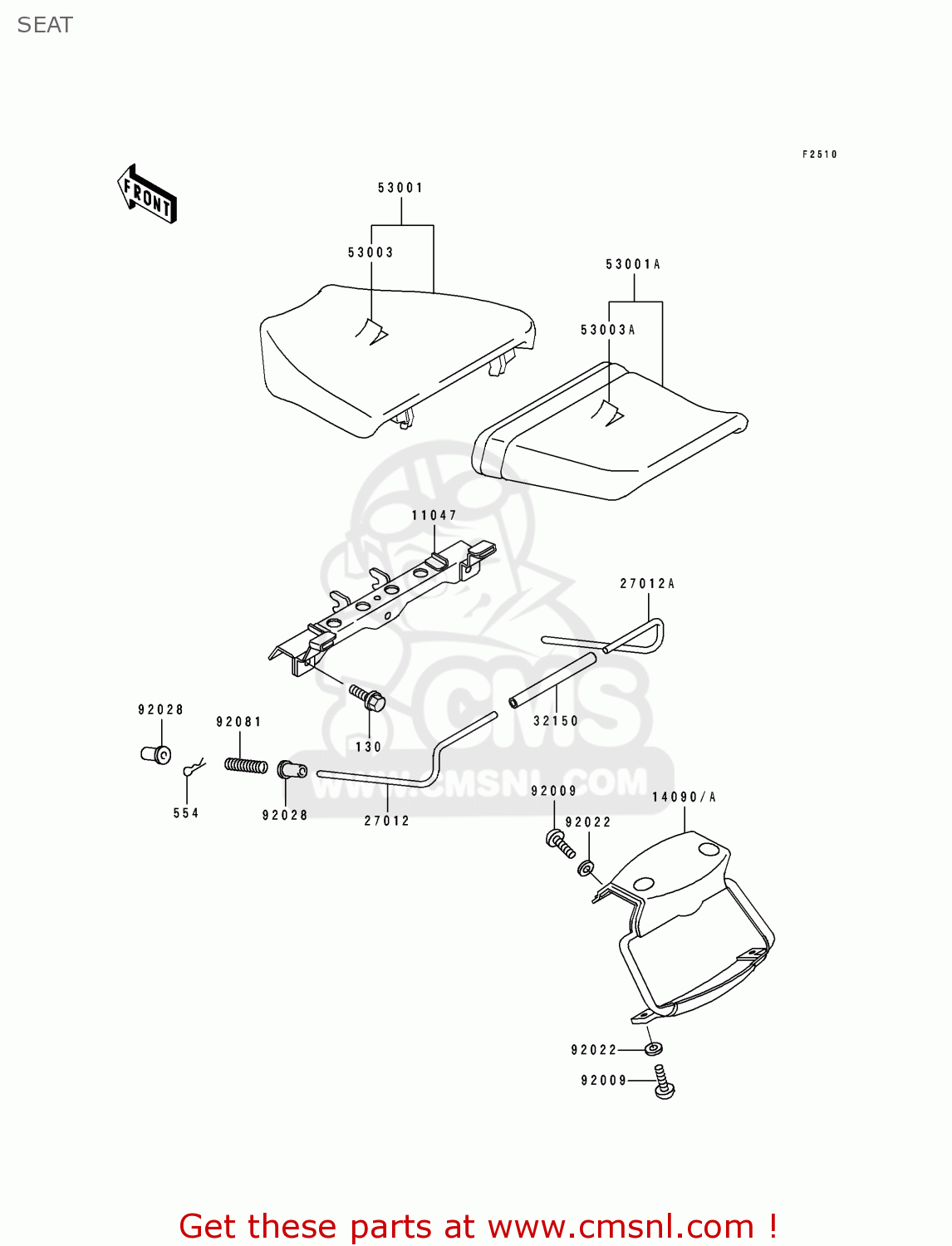 SEAT ZX750J2 NINJA ZX7 1992 USA CALIFORNIA CANADA