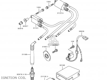 IGNITION COIL - ZX750J2 NINJA ZX7 1992 USA CALIFORNIA CANADA