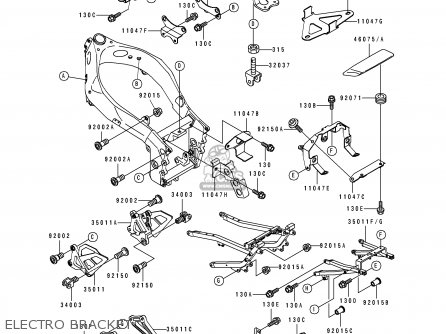 ELECTRO BRACKET - ZX750J2 NINJA ZX7 1992 USA CALIFORNIA CANADA