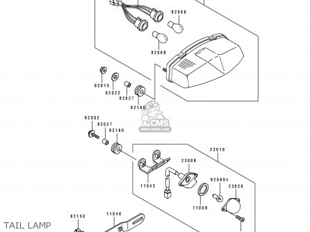 TAIL LAMP - ZX750J2 NINJA ZX7 1992 USA CALIFORNIA CANADA