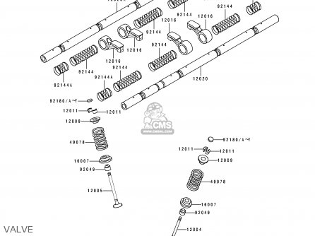 VALVE - ZX750J2 ZXR750 1992 EUROPE UK FR AR FG GR IT NR SD SP ST